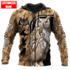 Maxcorners Customized Name Owl Hunting 3D Design All Over Printed