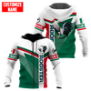 Maxcorners Personalized Name Rooster Green Unisex Hoodie