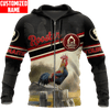 Maxcorners Personalized Rooster Farm Deluxe Hoodie