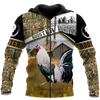 Maxcorners Rooster In Field Unisex Deluxe Hoodie