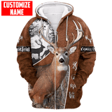 Maxcorners Deer Hunting Personalized Name 3D Over Printed Hoodie