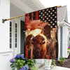 Maxcorners Native American Flag Bison Cows