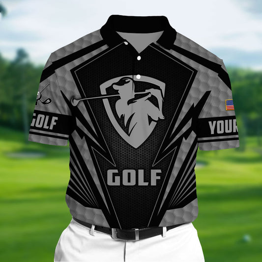 Max Corners Silver Pride Premium Art Golf 3D Polo For Lovers Multicolor Custom Name Polo