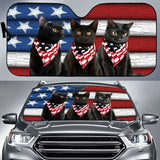 Maxcorners Black Cat All Over Printed 3D Sun Shade