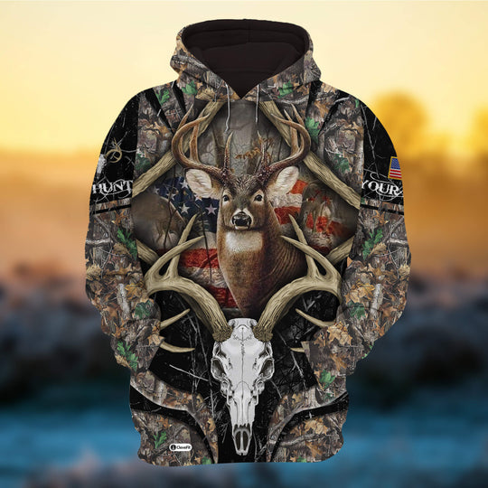 Maxcorners Custom Name The Premium Unique Deer Hunting Hoodies 3D1 HM