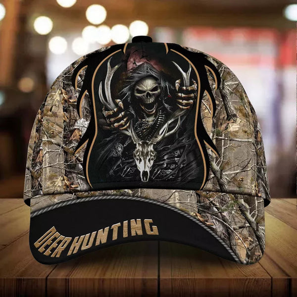 Maxcorners Cool Skull Deer Hunting Personalized Cap