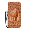 Maxcorners Horse Love Brown Pattern Clutch