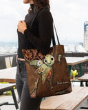 Maxcorners Jennieart Personalized Turtle Leather Pattern Printed All Over Tote Bag