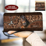 Maxcorners Horse Love Intricate Patterns Personalized Clutch