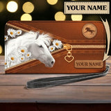 Maxcorners White Horse Personalized Clutch