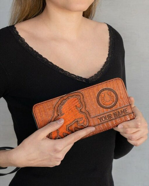 Maxcorners Horse Shape Personalized Clutch