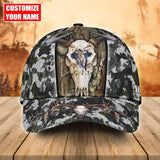 Maxcorners Personalized Deer Skull Hunting Camo Classic Cap HM25