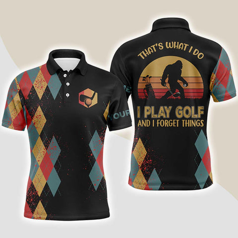 Max Corners That's What I Do, Play Golf & Forget 3D Custom Polo Shirt