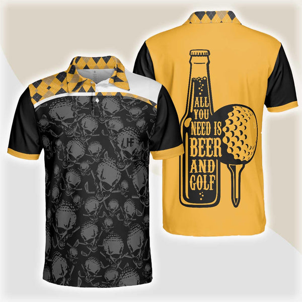 Max Corners All You Need Is Beer & Golf 3D Custom Polo Shirt