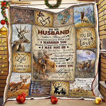 Maxcorners To My Husband, I Love You Forever And Always, Deer Hunting- Blanket