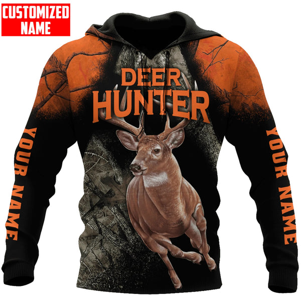 Maxcorners Deer Hunting Personalized Name 3D Over Printed Hoodie