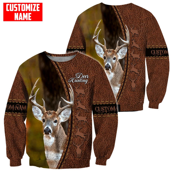 Maxcorners Deer Hunting Personalized Name 3D Over Printed Hoodie