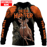 Maxcorners Deer Hunting Personalized Name 3D Over Printed Hoodie