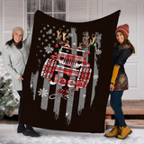 Maxcorners American Christmas Jeep Soft Throw