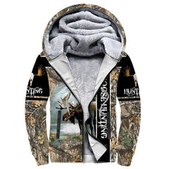 Maxcorners Moose Hunting Camo 3D Over Printed Hoodie