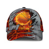 Maxcorners Basketball Fire Grey All Over Printed Cap