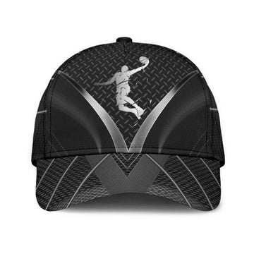 Maxcorners Basketball Player Sliver Black All Over Printed Cap