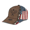 Maxcorners Tennis Brown USA Flag All Over Printed Cap