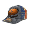 Maxcorners Basketball Grey USA Flag All Over Printed Cap