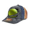 Maxcorners Tennis Grey USA Flag All Over Printed Cap