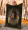 Maxcorners Wolf Warrior Dreamcatcher Native American Blanket