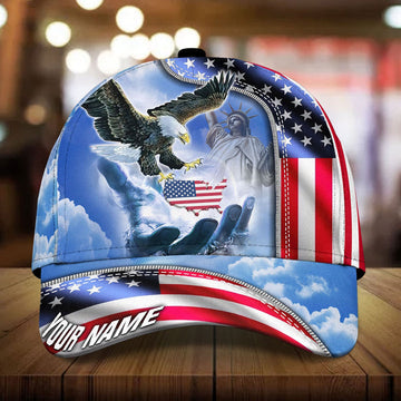 Maxcorners Personalized Patriotic American Eagle - Cap