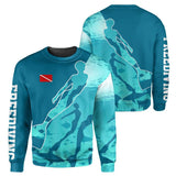 Maxcorners Scuba Diving Light Blue Classic All Over Printed Shirt