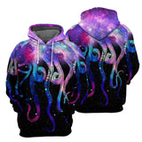 Maxcorners Scuba Diving Galaxy Octopus Pattern Customized name All Over Printed Shirt