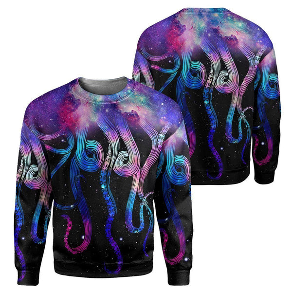 Maxcorners Scuba Diving Galaxy Octopus Pattern Customized name All Over Printed Shirt