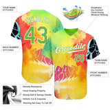 Custom Graffiti Pattern Neon Green-White 3D Authentic Baseball Jersey