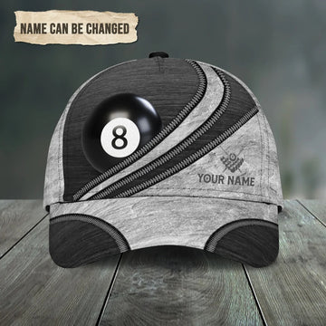 Maxcorners Billiard Classic Personalized Name 3D Over Printed Cap