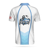 Max Corners American Flag Shark, Jawsome Golfer 3D Custom Polo Shirt