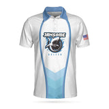 Max Corners American Flag Shark, Jawsome Golfer 3D Custom Polo Shirt