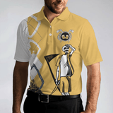 Max Corners Funny Skeleton Argyle Pattern You Know What Rhymes With Golf Beer 3D Custom Polo Shirt