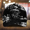 Maxcorners Custom Name Lava Skull Among Flowers Cap