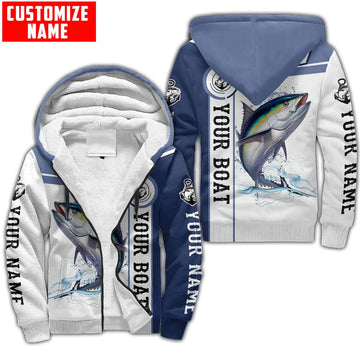 Maxcorners Tuna fishing Catch Personalized Name 3D Shirt