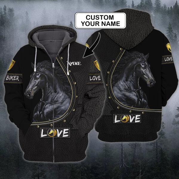Maxcorners Personalized Name Black Horse