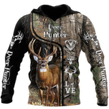 Maxcorners Deer Hunter 3D Over Printed Hoodie