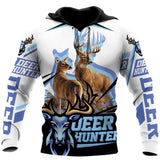 Maxcorners Deer Hunter 3D Over Printed Hoodie