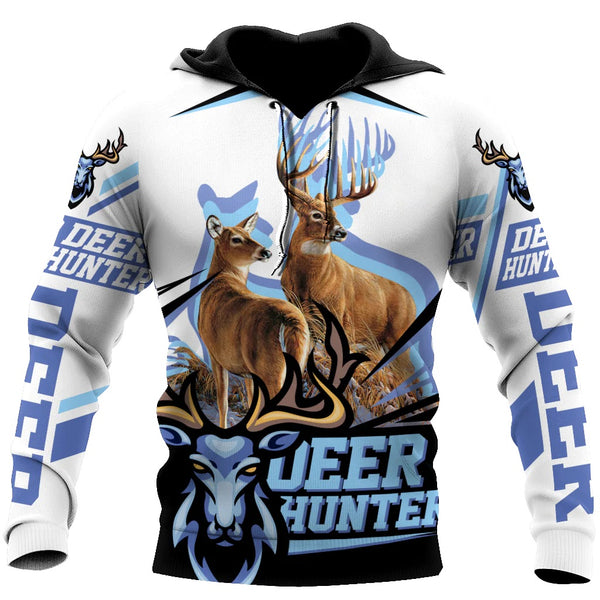 Maxcorners Deer Hunter 3D Over Printed Hoodie