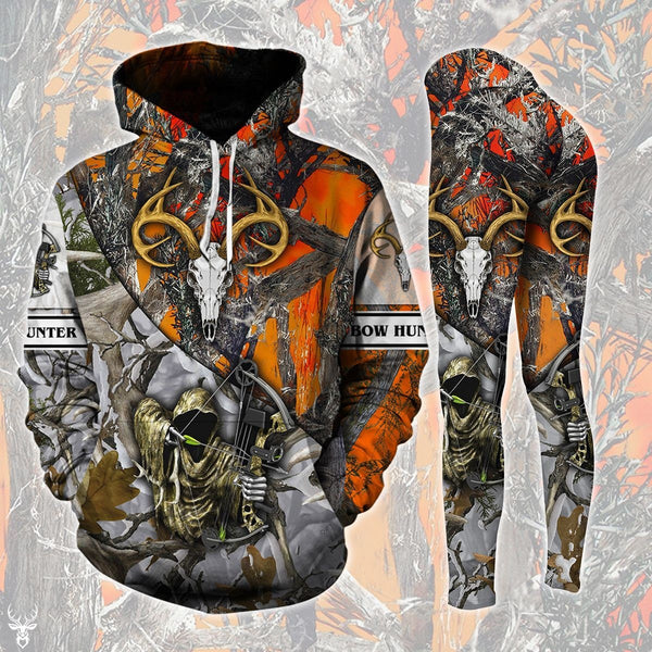 Maxcorners Deer Hunting 3D Over Printed Hoodie And Leggings