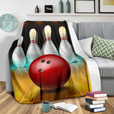 Maxcorners Wood Bowling Ball And Pins Blanket