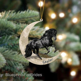 Maxcorners Horse Jumping On The Moon Ornament