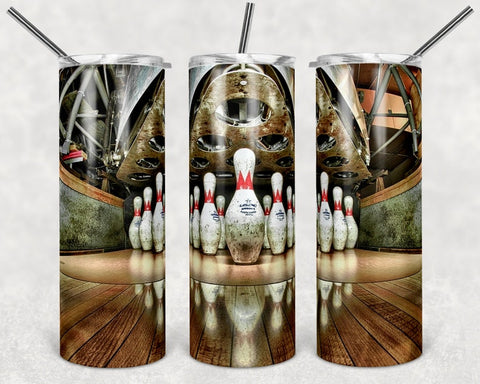 Maxcorners Bowling Skinny Beer All Over Printed Tumbler