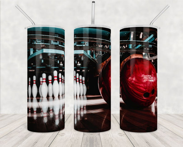 Maxcorners Red Bowling Ball Big Size All Over Printed Tumbler